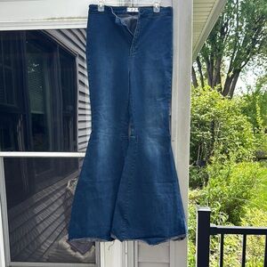 We the Free Women's Blue Flared Jeans